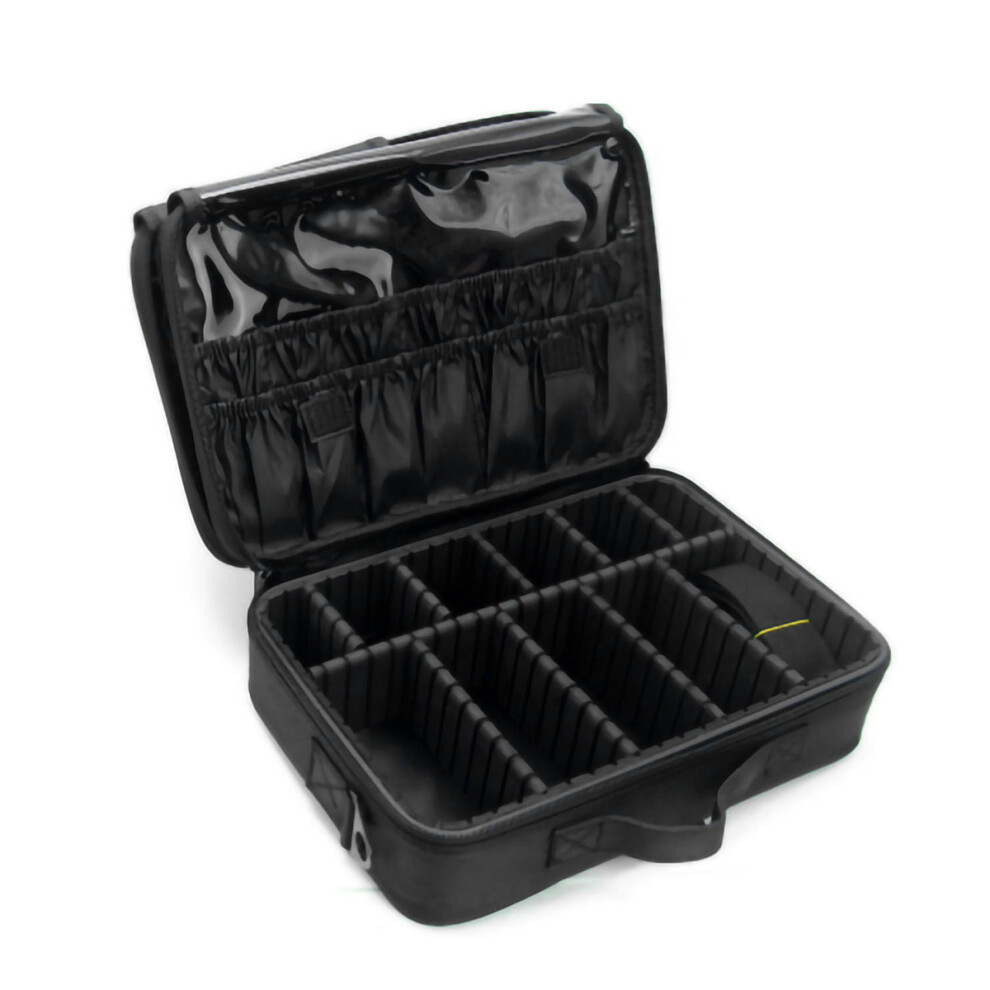 Adjustable Dividers, Travel Makeup Train Case with Ample Storage and Portable Artist Storage Features, Multifunctional Organizer Bag Incorporating