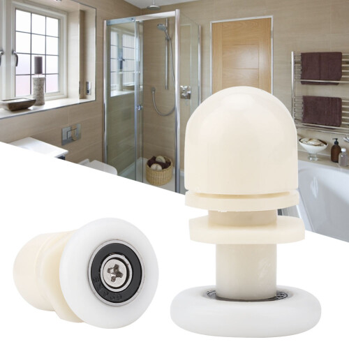 Plastic Shower Enclosure Roller Wheel Set, Replacement for Old/Broken Rollers, Adjustable and Noiseless, High Performance Replacement Parts for Glass 2