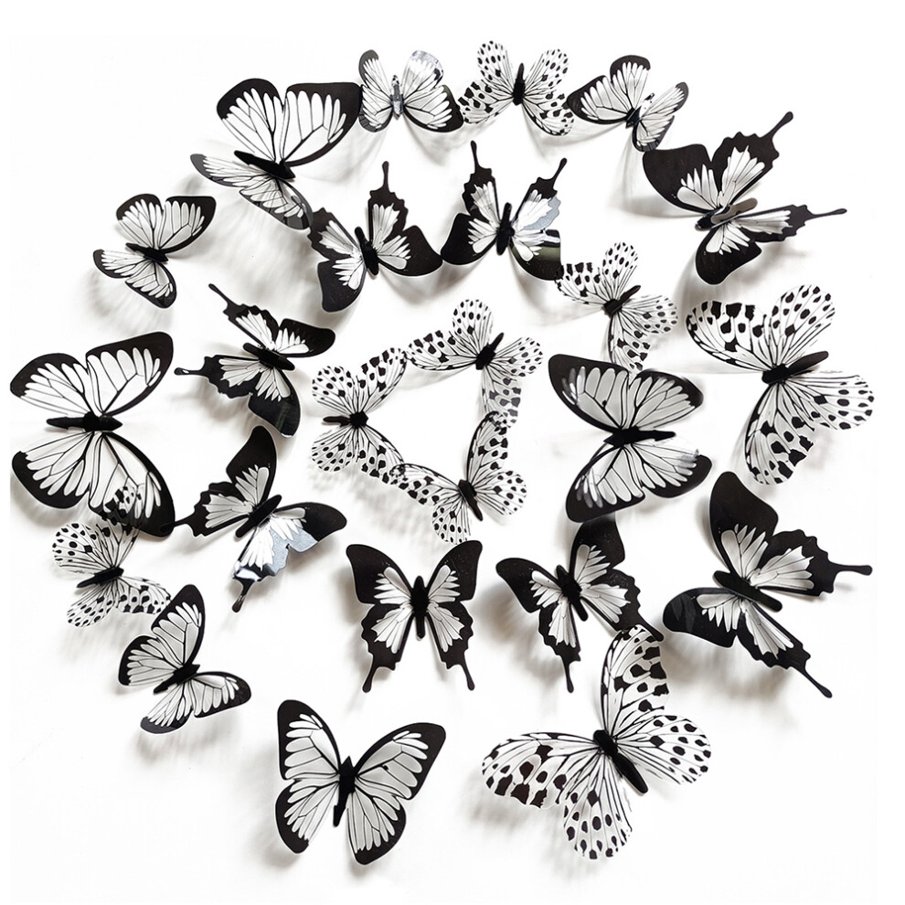 Diy Wall Art For Home Decoration, Removable Art Mural With 3D Butterfly, Girls Bedroom Decoration, Beautiful And Stylish Multi-Layer Decoration, Easy