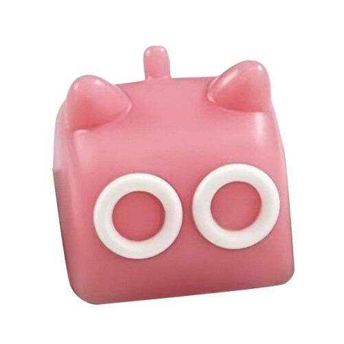 Capuchons de touches en forme de chaton, en résine durable,-Rose