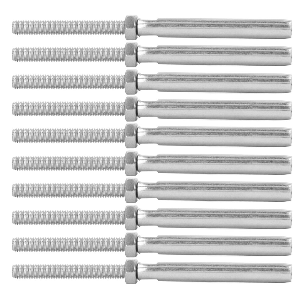 10Pcs Stainless Steel M10 5Mm Thread Swage Lag Screw Cable Railing Hardware 4911372150872
