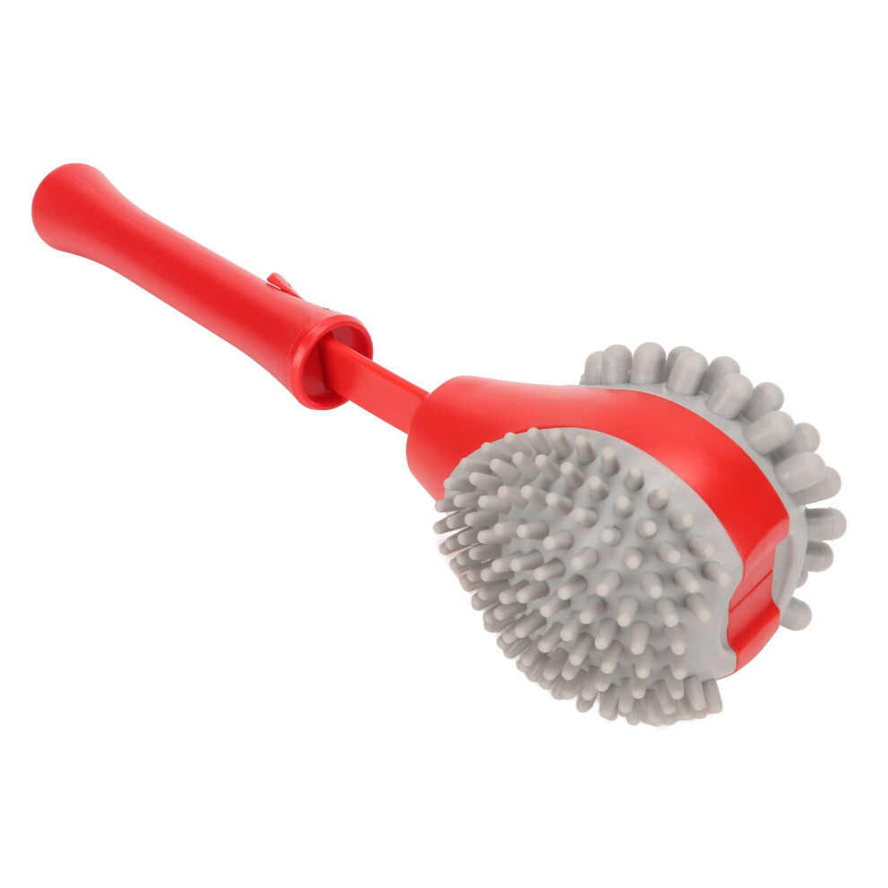 Portable Silicone Massage Hammer with Retractable Handle, Red