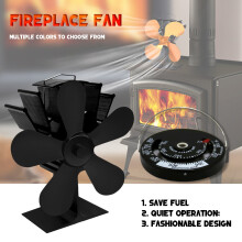 (D) Fireplace Fan For Wood Stove,5 Blades, Environmentally Friendly And Efficient