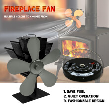 (B) Fireplace Fan For Wood Stove,5 Blades, Environmentally Friendly And Efficient