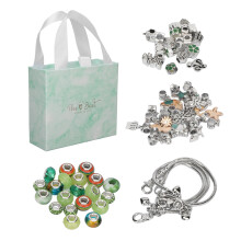 Charm Bangle Bracelets Jewelry Making Kit with Expandable Bangles Jump Rings and Assembly Tools Complete Set for DIY Accessories in Gift Box