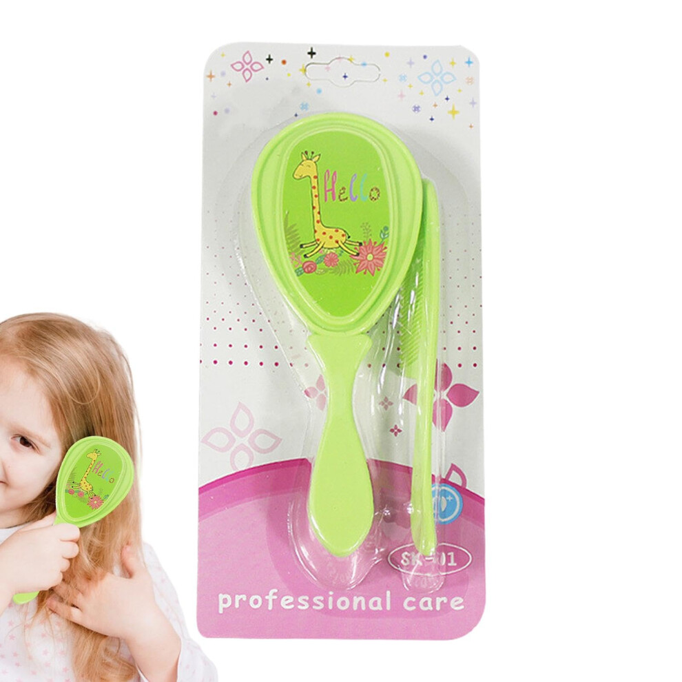 Baby Hair Brush Set For Newborns, Soft Bristles For Sensitive Skin Green