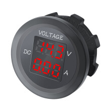 Auto LED Digital Voltmeter  12V/24V LED Dual Voltmeter Amperemeter Spannungs Anzeige für Auto Boot Universal Wasserdicht Rot