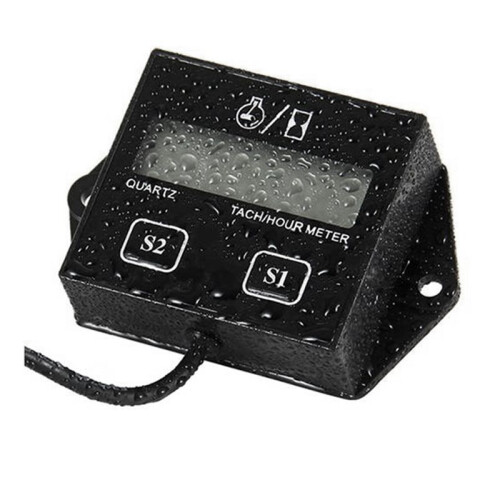 Engine Digital Display Tach Hour Meter Gauge Inductive Speedometer Car Stroke Tachometer Motorcycle Lawn Mower 1