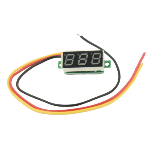 Digital Voltmeter  0-100V LED Panel Voltage Meter 3-Digital With 3 Wires Red