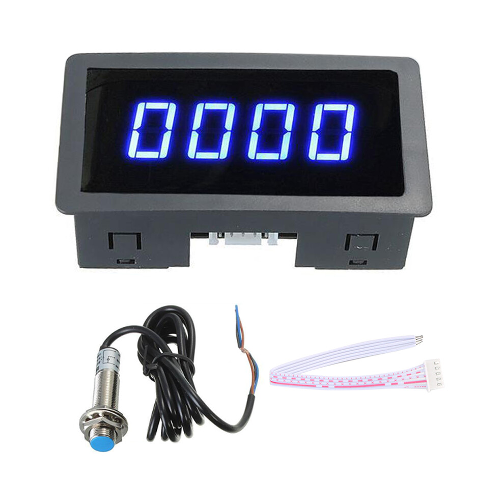 4 Digital Led Tachometer Rpm Speed Meter+Hall Proximity Sensor Npn 6033341588047