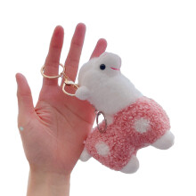 Porte-clés en peluche, jouet en peluche, poupée de dessin-Rose