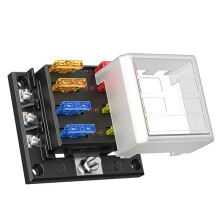 Nieuwe 6P 100A 6-Voudige Zekeringkast met LED-Indicatielampje, Één in en Zes Uit Zekeringhouders voor Campers