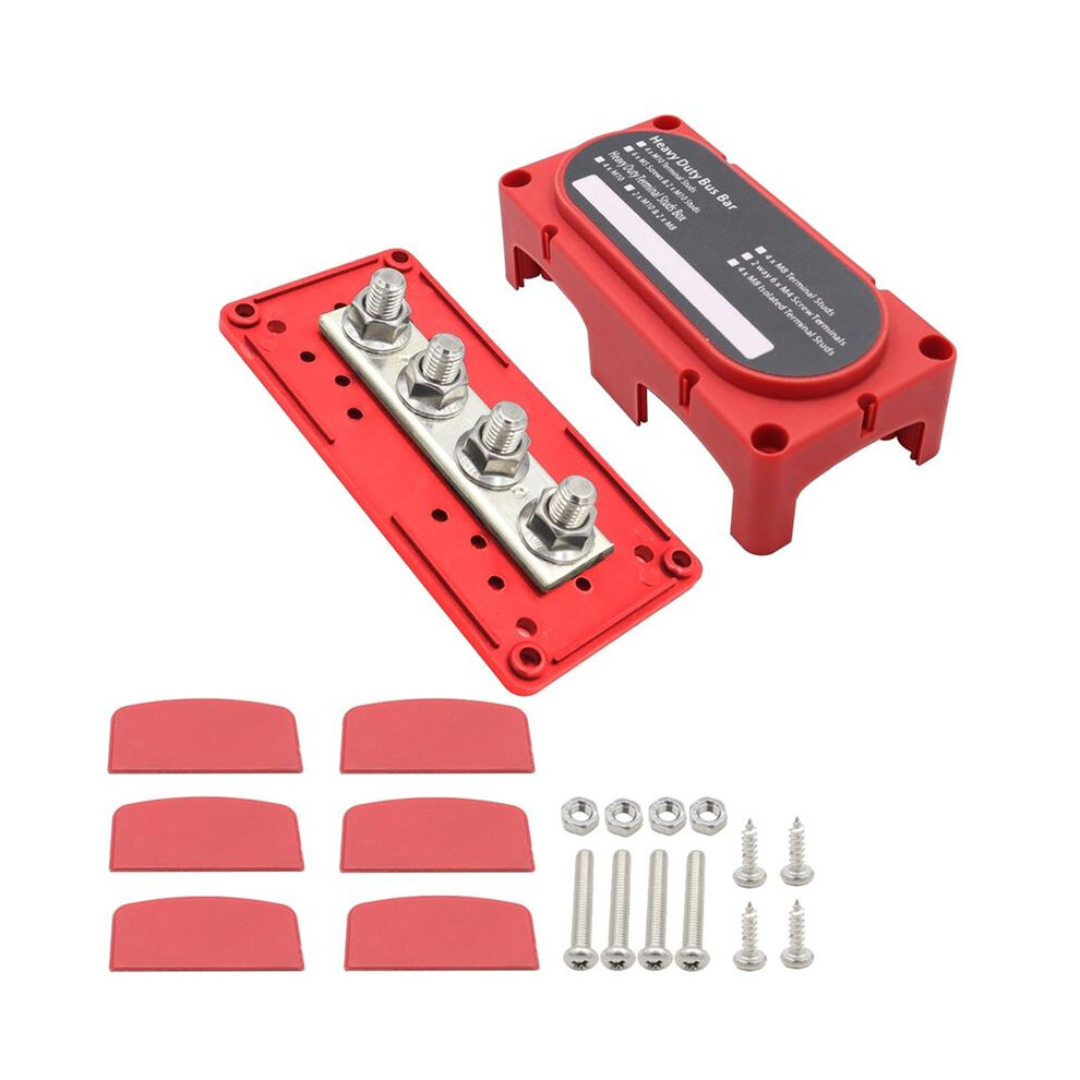 M10 Busbar Box Module 300A 48V 4 Terminal Ways High Current Busbar Cable Organizer Box Amplifier 6034001532653