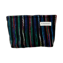 Fashionable Makeup Bag with Zipper Large Capacity Handbag-Black