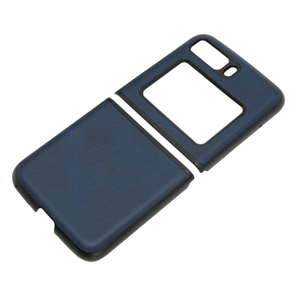 Leather Folding Phone Case For Moto Razr 2022 Scratch Resistant Flip Cover Blue 4601380981772