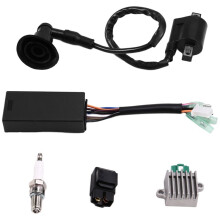 5 Pcs Ignition Coil Kit Replacement Ignition CDI Box 0451018 0452187 for Sportsman 90 2001-2007