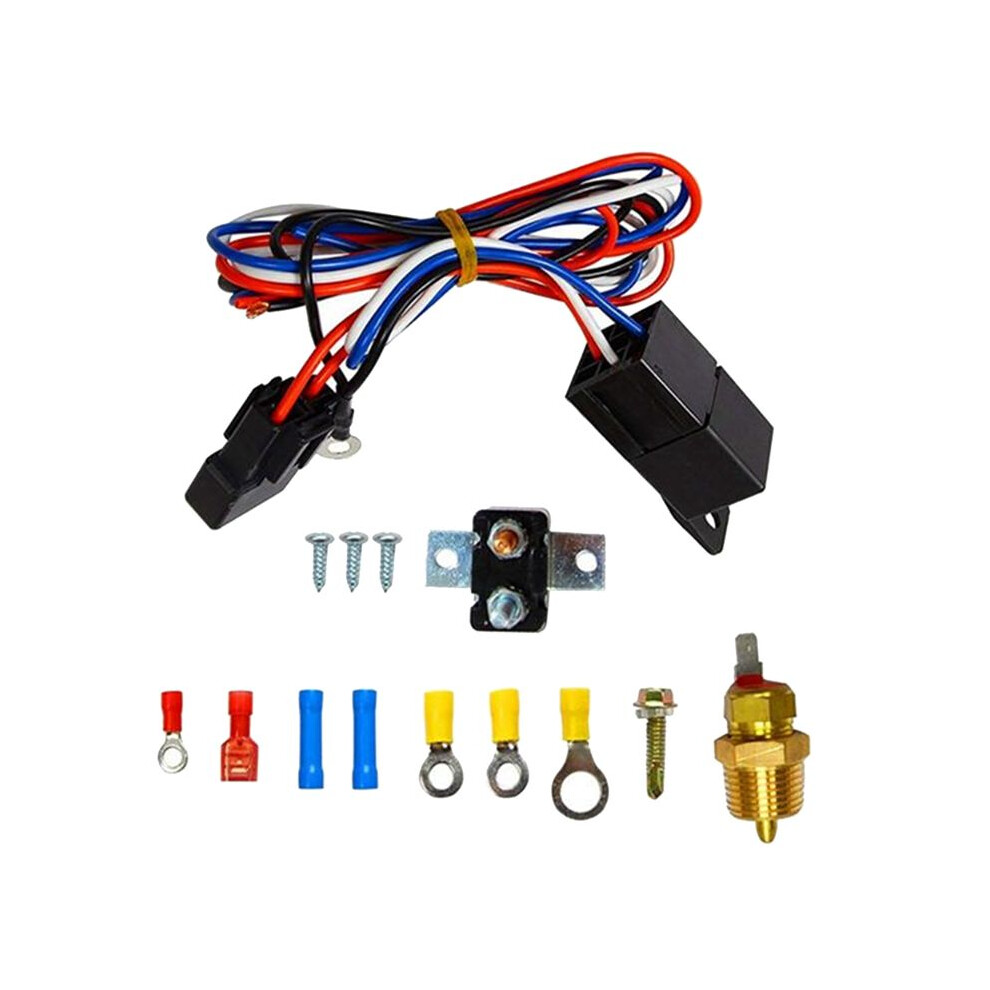 175-185 Degree 40A Engine Cooling Radiator Fan Thermostat Temperature Relay Kit Sensor Relay Kit 6032593218467