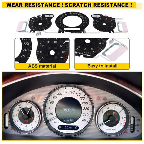 Gauge Face with EL Cold Light Instrument Panel for   W211 260KM Black