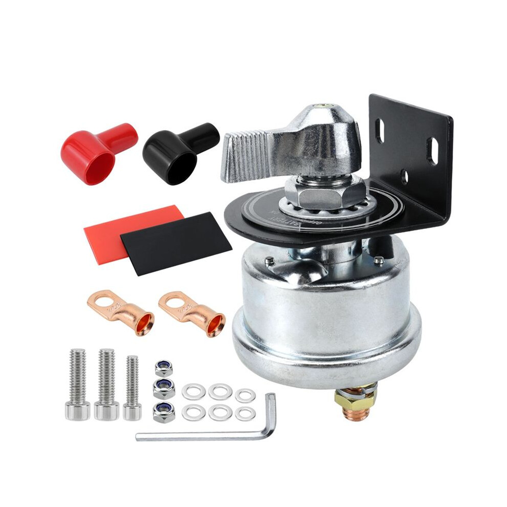 200A 12V Battery Disconnect Heavy Duty, Battery Cut Off Shut Off Kill- With Side Post Mounting Bracket 6033274609864