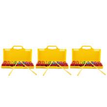 3X Cloches de Résonateur Glockenspiel Xylophone Chromatique 8 Notes avec Étui Jaune