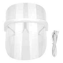 Återupplivande LED-ansiktsmask, förbättra din huds lyster, accelerera ämnesomsättningen och öka hudens elasticitet genom röd, blå och orange