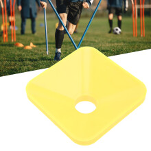 10 Stück Kompakte Helle Farbige Quadratische Hütchen für Sport Fußball Markierer Gelb