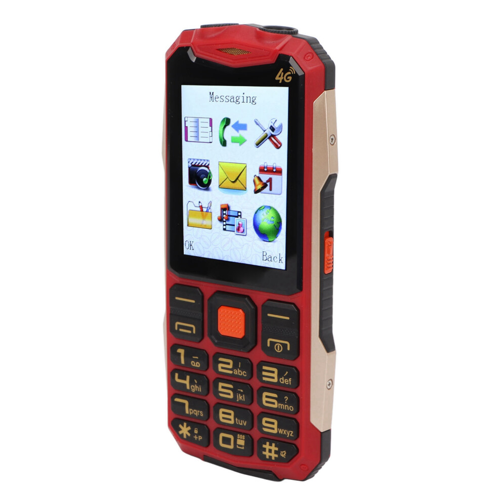 Senior Phone 2.8In Hd Display 2G Dual Sim 4800Mah Voice Broadcast Red 7901372163207