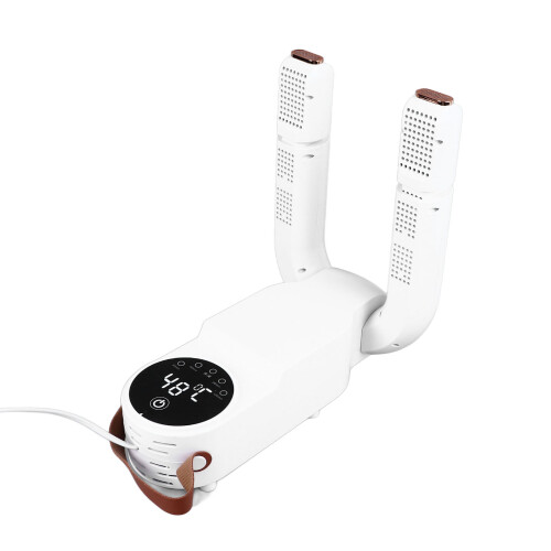White Extendable Portable Boot Dryer with Touch Timer & Deodorizer 220V UK Plug