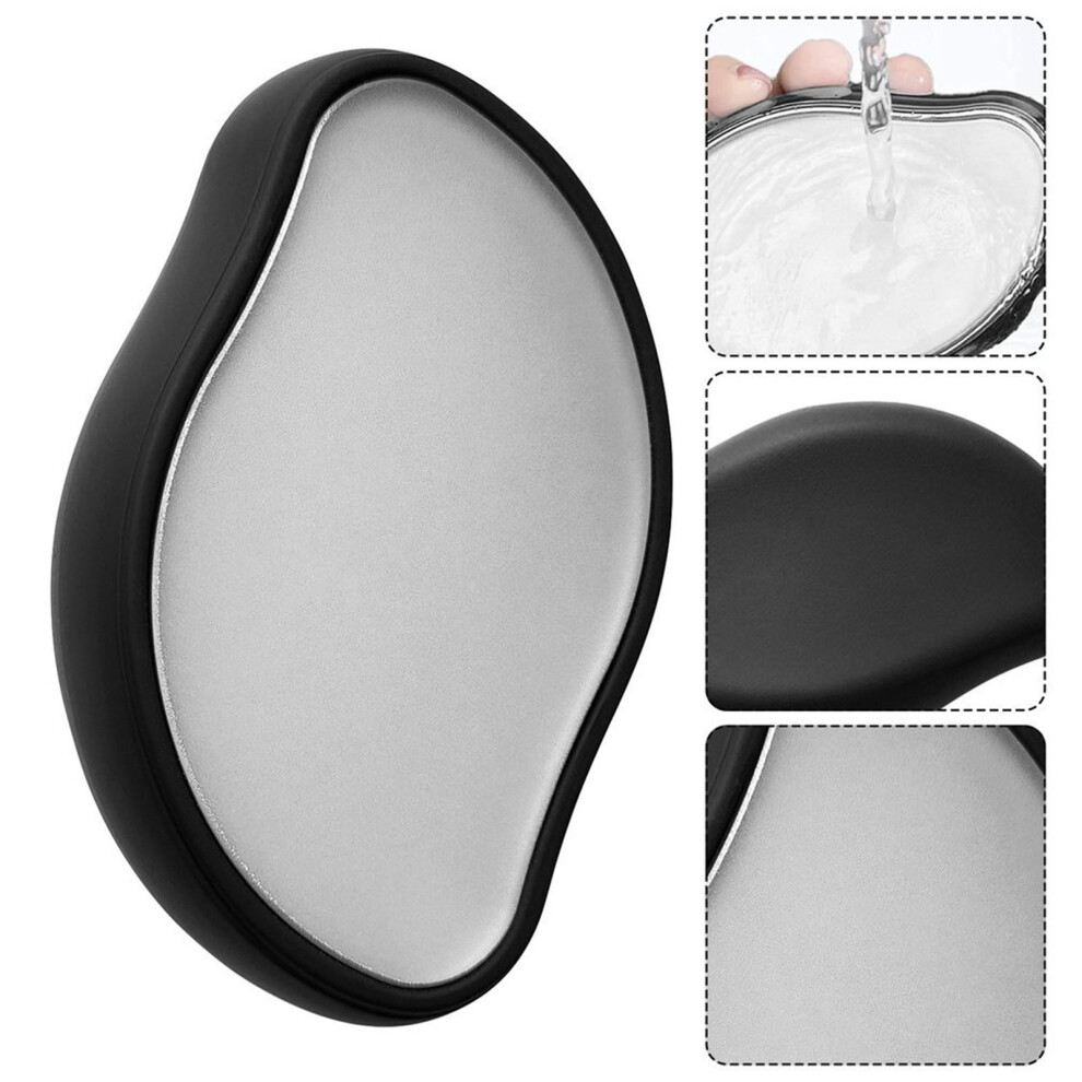 Black Nano Glass Crystal Hair Eraser, Painless Skin Exfoliation, Reusable Epilator,