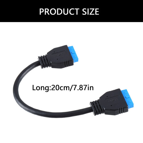 USB3.0 19Pin 1 naar 2 Header Verlengdraad USB HUB met 2
