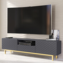 TV Unit 180cm Diamond Luxe - Dark Grey