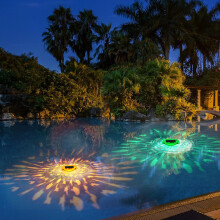 Luzes flutuantes sustentáveis movidas a energia solar para piscinas, à prova d'água IP68, decoração econômica para piscinas, lagos, banheiras,