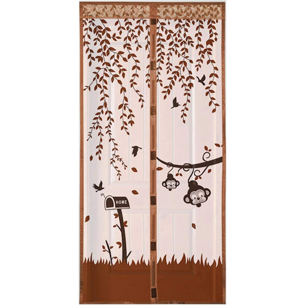 Pet Friendly Mesh Screen Door For Back Door, Easy To Install Magnetic Closure Curtain, Magnetic Screen Door With Self Sealing Technology, Keeps Bugs 9173940517226