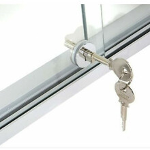 Cerradura de vitrina con llave maestra, fabricada en aleación de zinc, apta para puertas de vitrinas y armarios de joyería.