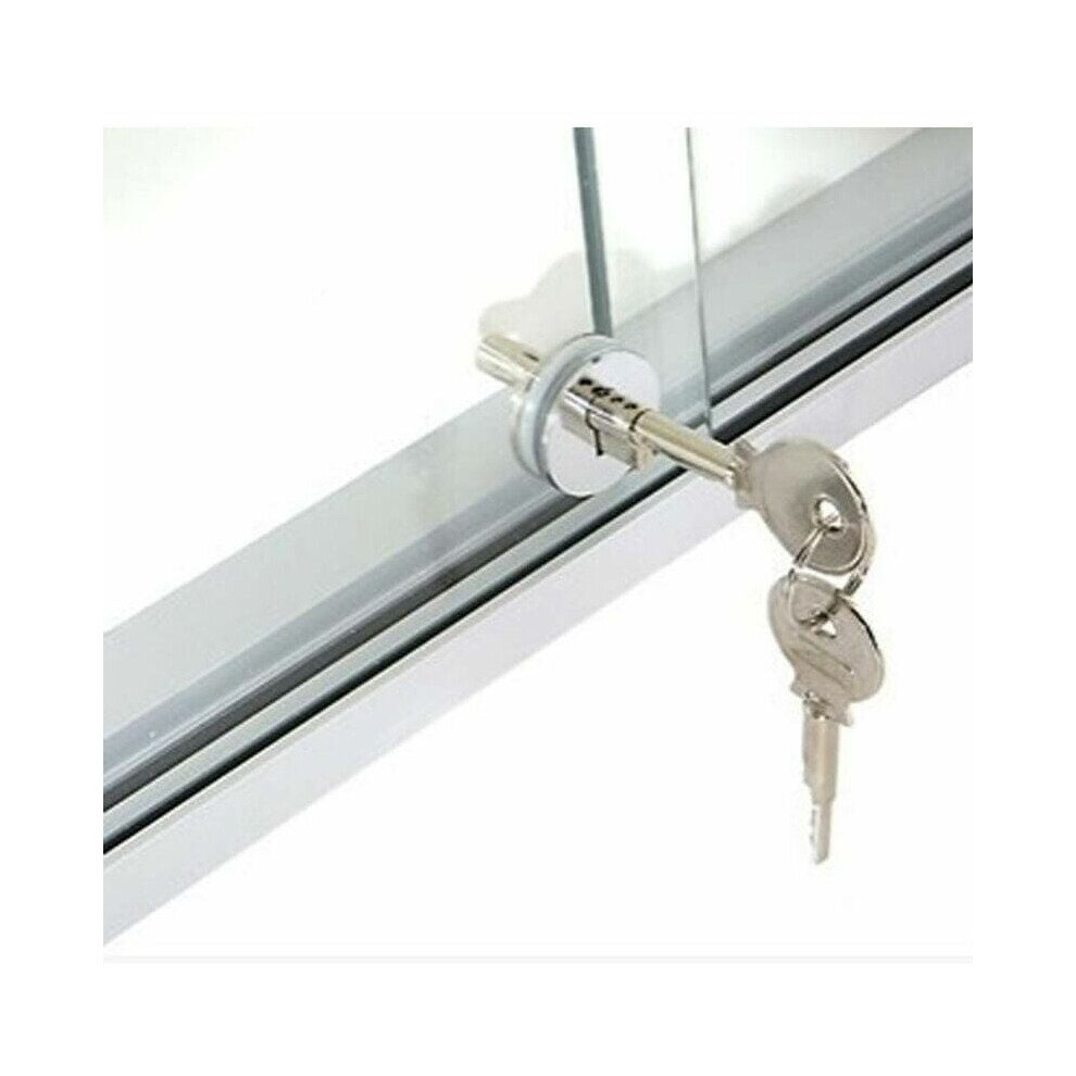 Rust Proof Showcase Locks With Precision Molded Solid Lock Body Zinc Alloy For Jewelry Cabinets, Key Alike Non Slip Rubber Pad Security Solution 9433291919040