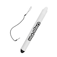 Kids Screen Pen Soft Silicone Triangular Anti Roll Design-White