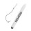 Kids Screen Pen Soft Silicone Triangular Anti Roll Design-White 1
