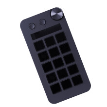 StreamDeck Visuele 15-toetsen minitoetsenborden LCD-knop-Zwart