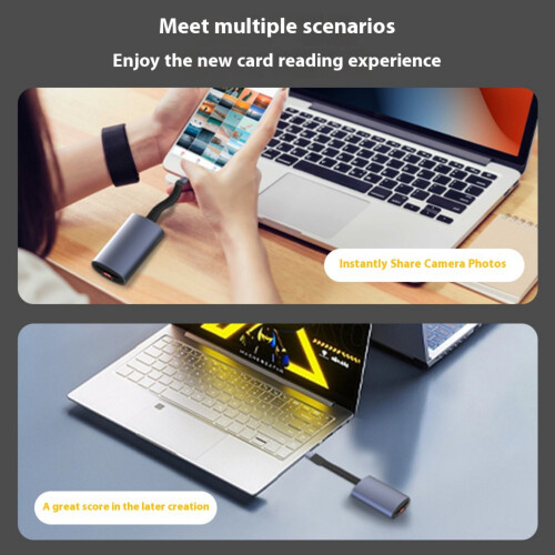 USB C TF Card Reader 2 Slot Memory Card Adapter Type C Memory 2