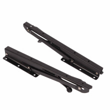 2PCS Metal Folding Shelf Brackets Wall Mount, Black, 10cm Triangular Stand