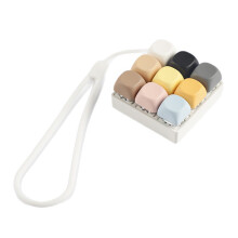 9 Key Keyboards Clicks Toy Silicone Keychain-Mixed color