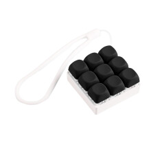 Portable 9 Key Keycaps Toy Switches Tester Keychain-Black