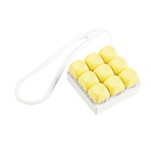 Keyboards Switches Simulators Keychain Mechanical-Lemon yellow