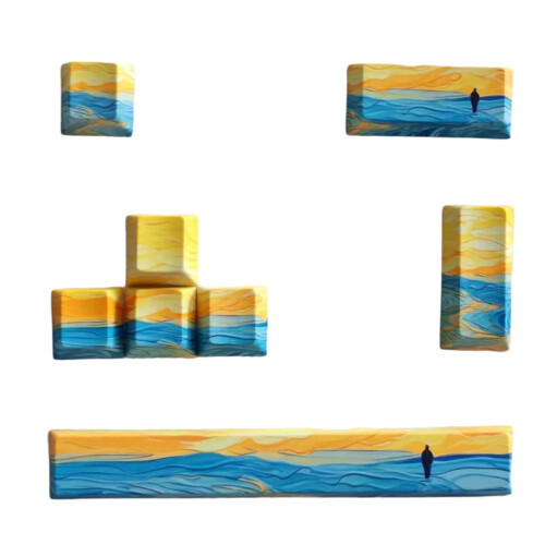 8Key Customed Mechanical Keyboards Keycaps ESC-Sunset waves