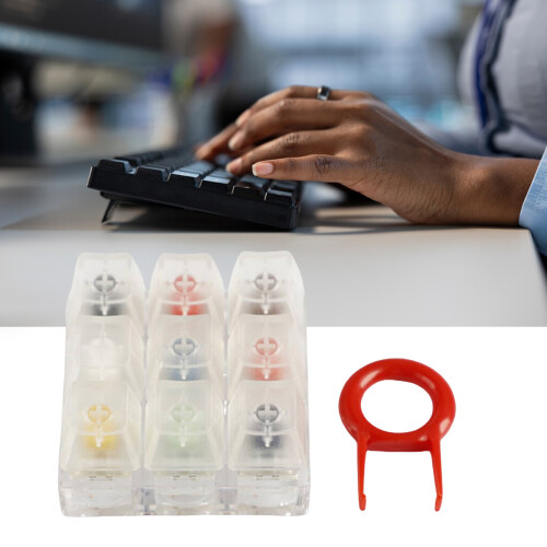 9 Color Mix Keycap Switches Tester High Transparency ABS Case 1