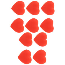 10 PCS Heart-Shaped Silicone Tennis Racket Dampeners, Red, 11g