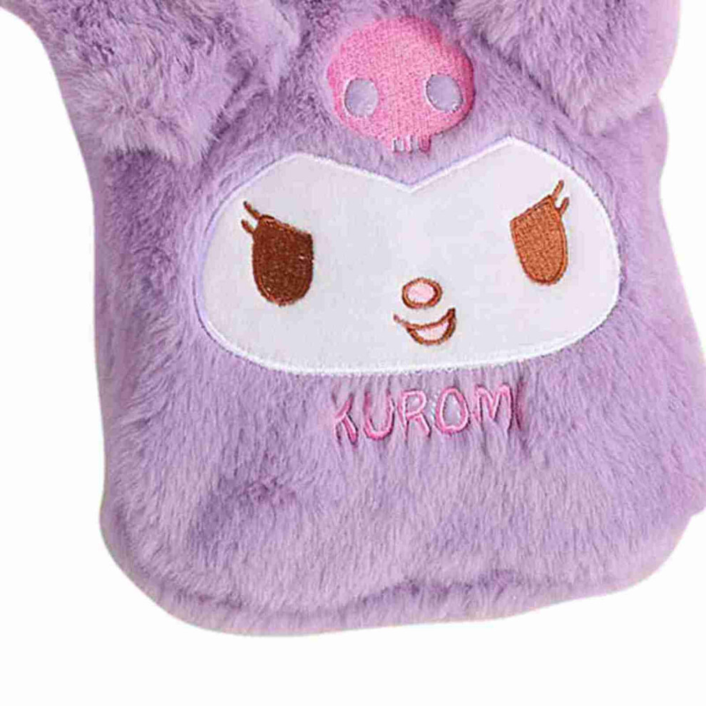 1000ml Plush Cartoon Hot Water Bag Soft Detachable PVC for Winter Type B