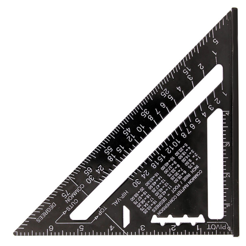 7In Black Aluminum Carpenter Triangle Square, Durable & Rust-Resistant 8431372175416