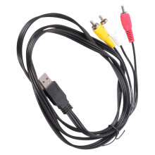 Le câble divisé USB vers 3RCA stable de 150 cm-Tête mâle USB