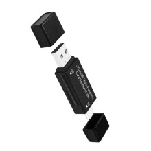 Adaptateur de carte mémoire USB C OTG à Double fente,-Noir
